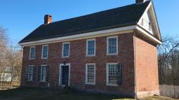 Facade of the Old Dutch Parsonage in New Jersey