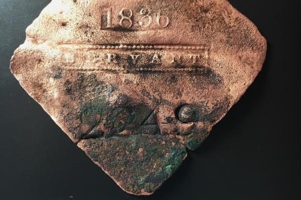Tar Bluff Slave Tag Number 1836