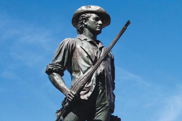 The Minute Man Statue in Concord, Massachusetts