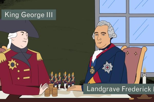 A still from The Hessians: George III's German Mercenaries