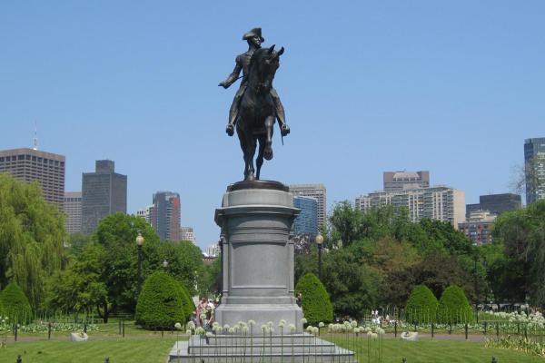 Equestrian statue of George Washington on the Boston Common
