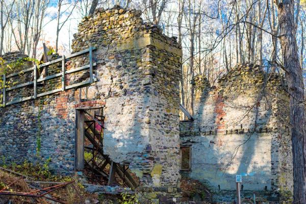 One of the derelict structures at Long Pond Ironworks in New Jersey