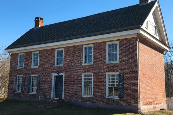 Facade of the Old Dutch Parsonage in New Jersey